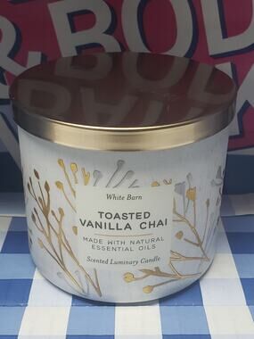 BBW Toasted Vanilla Chai Large 3 Wick Candle Home Fragrance Decor